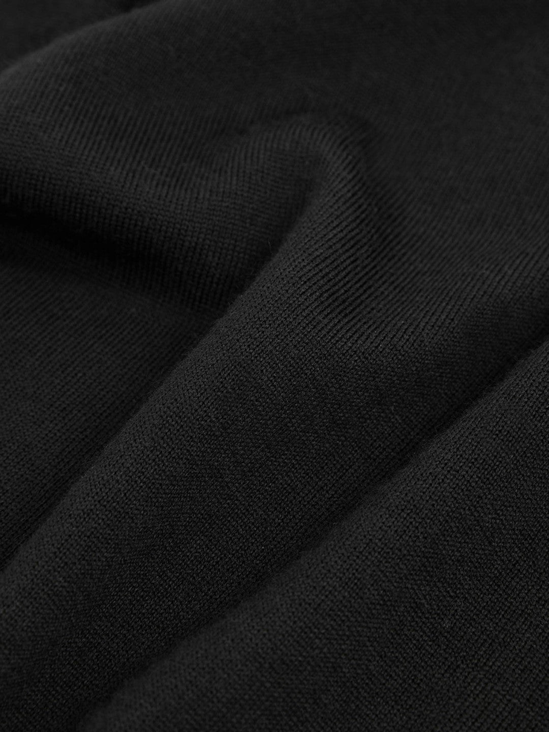 Slim Fit Merino Wool Roll Neck Jumper in Black | Reiss Men Featured