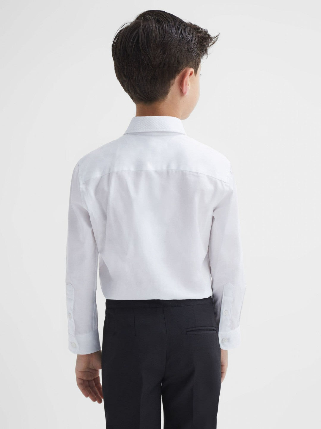 9-14 yrs Slim Fit Textured Bib Dinner Shirt in White | Reiss Children & Baby Trending