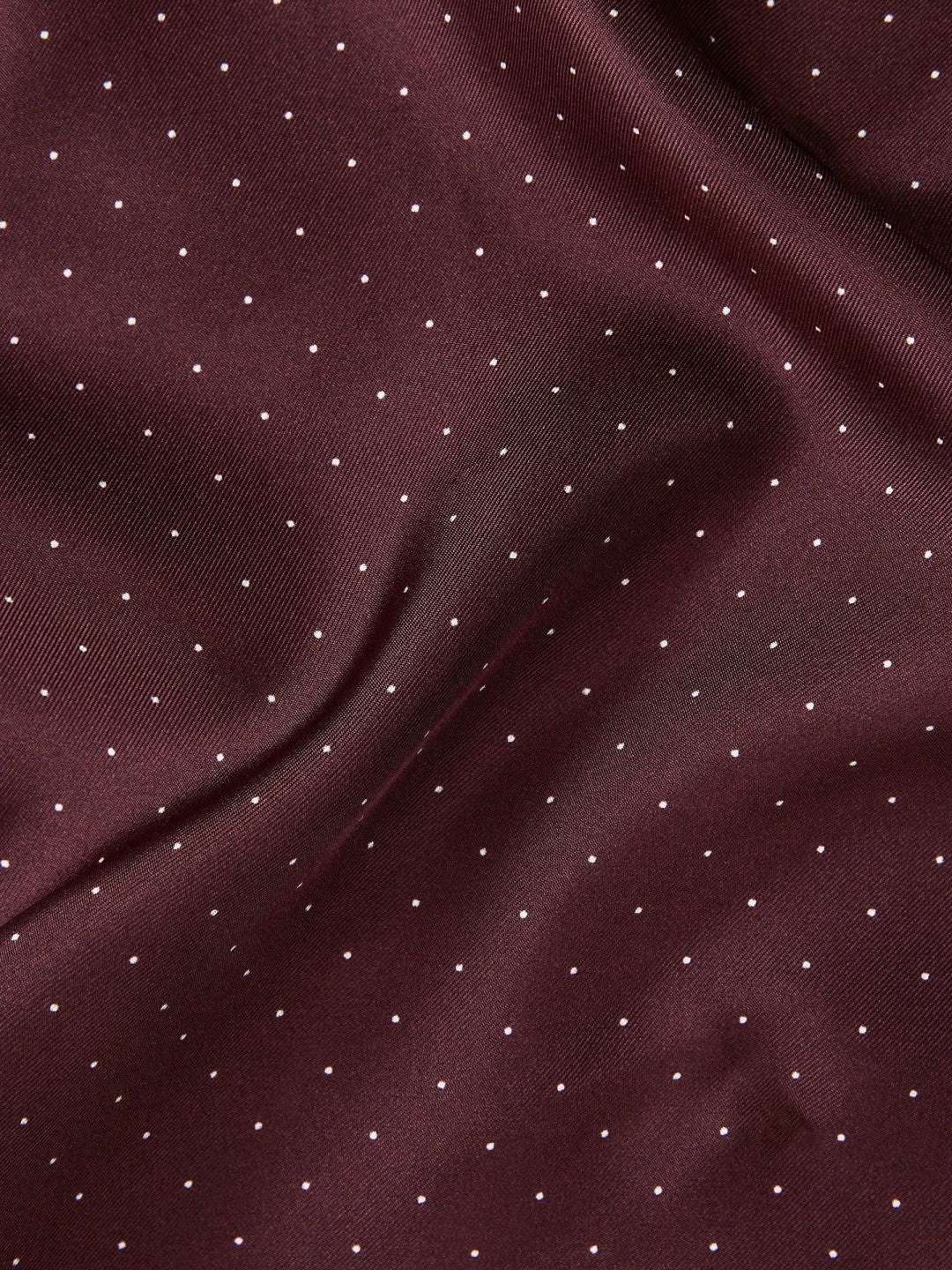 Polka Dot Silk Pocket Square in Burgundy | Reiss Men Exclusive