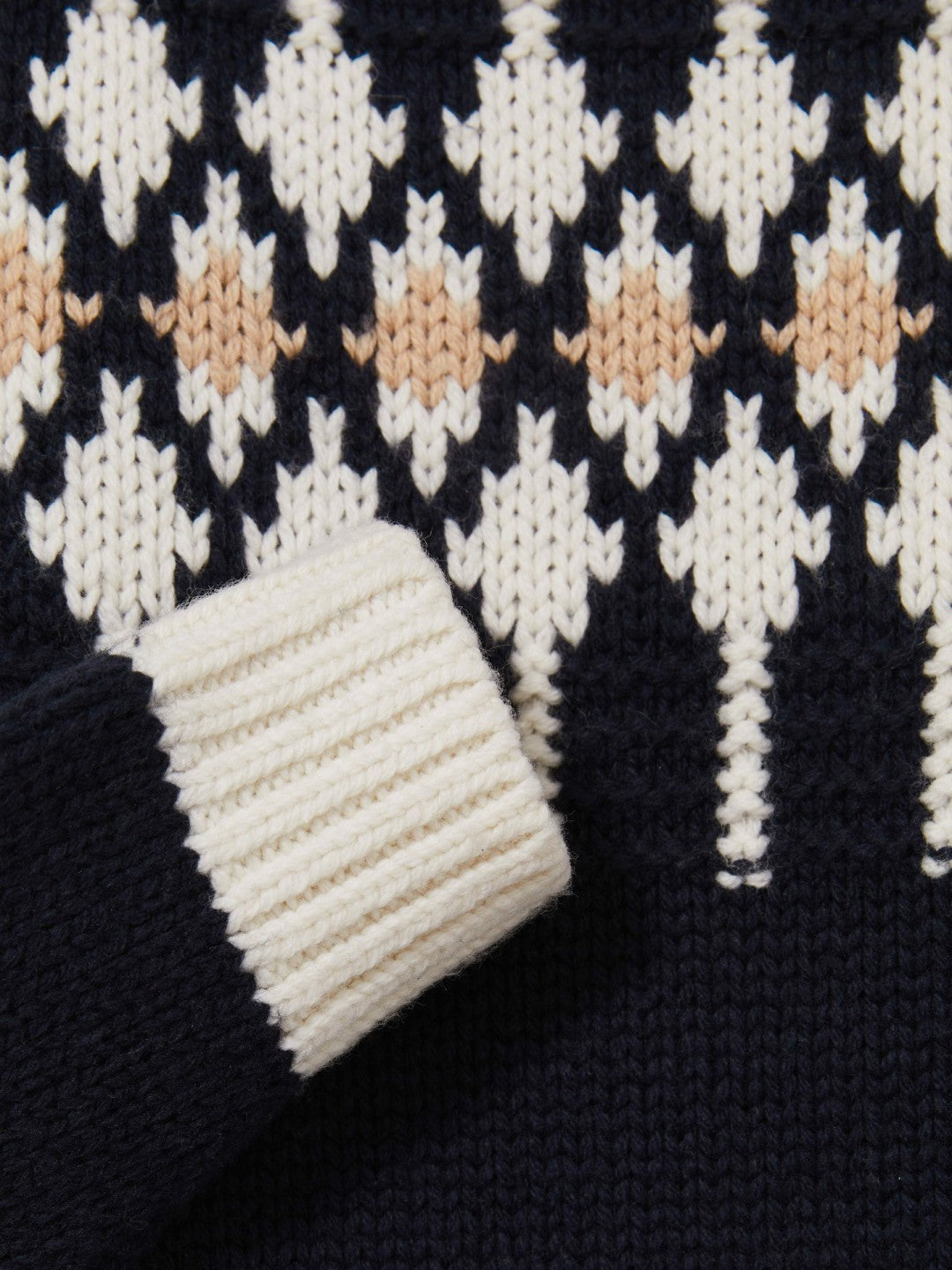 13-14 yrs Wool-Blend Fair Isle Roll-Neck Dress in Navy | Reiss Children & Baby Exclusive