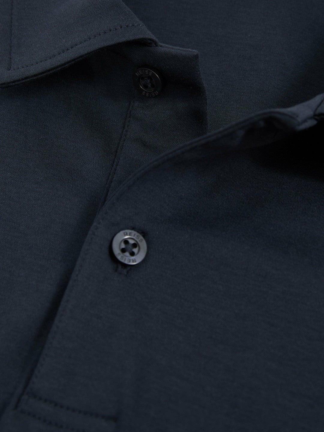 Cotton Short-Sleeve Polo Shirt in Navy | Reiss Men Recommended