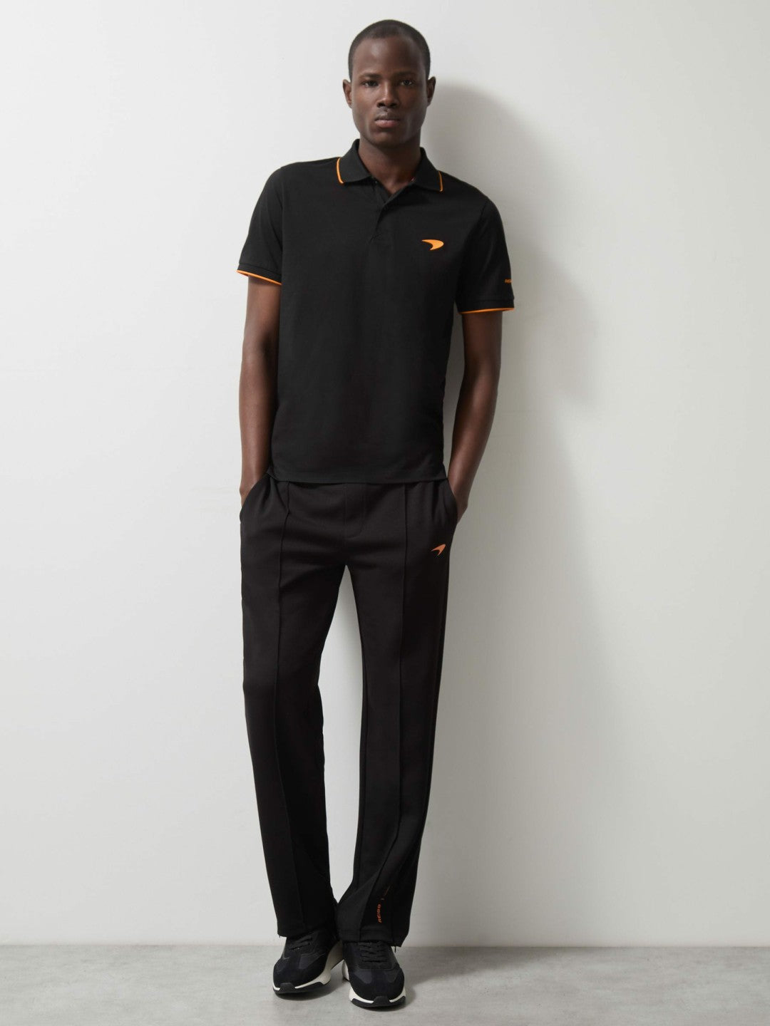 McLaren F1 Team Cotton Polo Shirt in Black | Reiss Men Exclusive