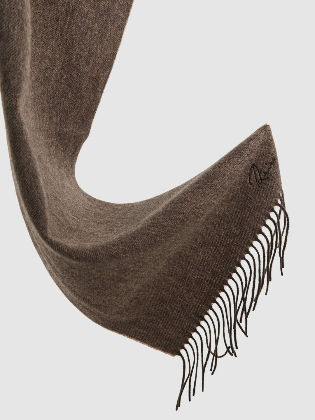 Wool and Cashmere Scarf in Taupe | Reiss Men Featured