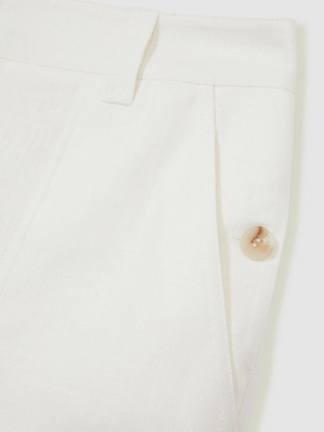 Linen Shorts in White | Reiss Women Recommended