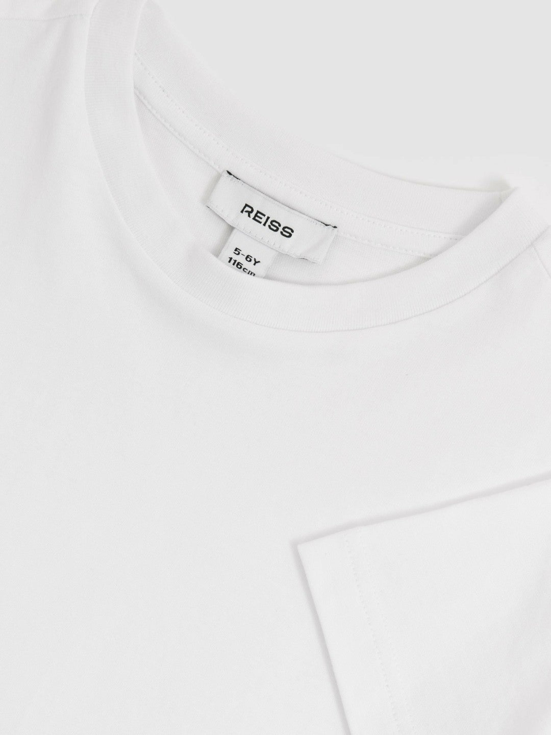 3-9 yrs Cotton Crew-Neck T-Shirt in White | Reiss Children & Baby Premium