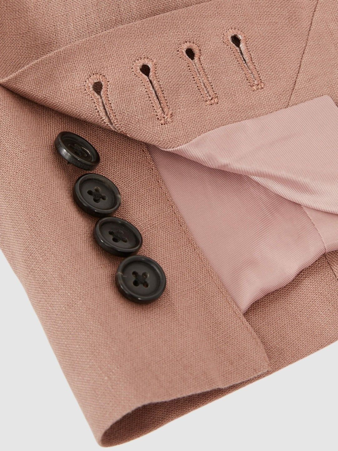 Single-Breasted Linen Suit Blazer Slim Fit in Rose Pink | Reiss Men Popular