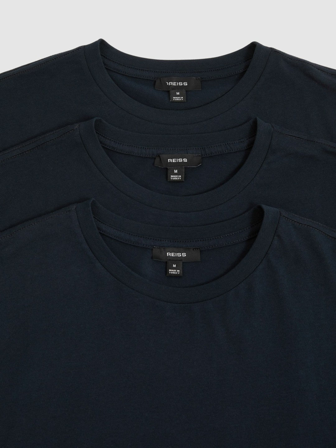 Cotton-Jersey Crew-Neck T-shirts 3 Pack in Navy | Reiss Men Popular