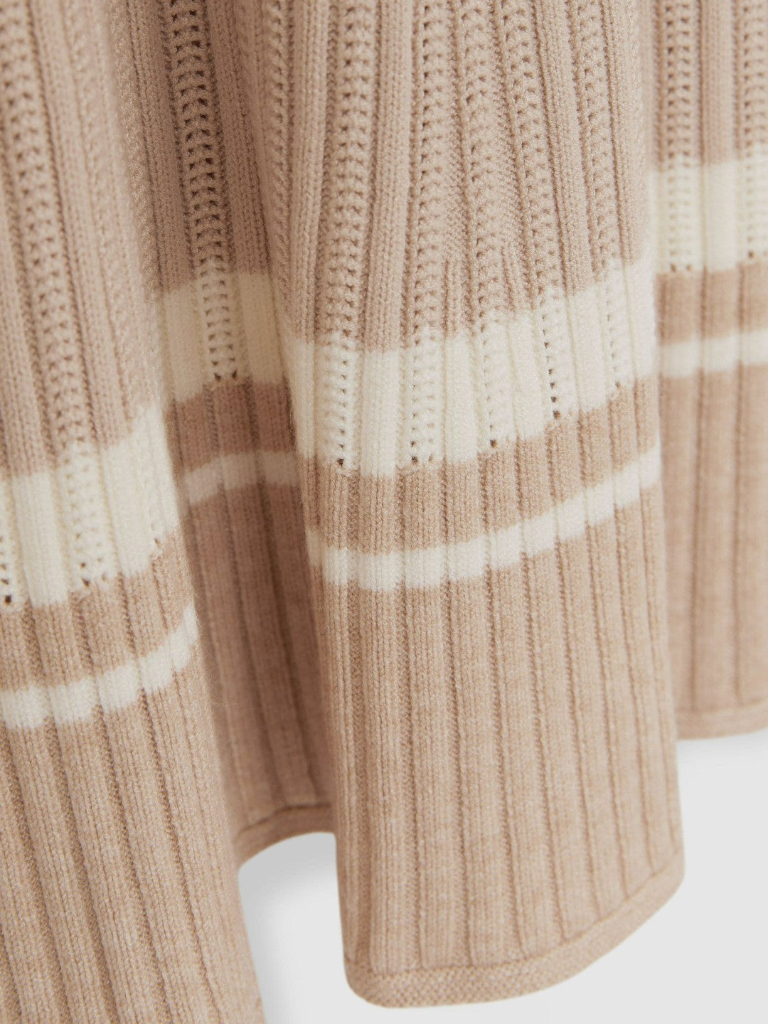 4-9 yrs Rib-Knit Pointelle Flared Dress in Pale Pink | Reiss Children & Baby Signature