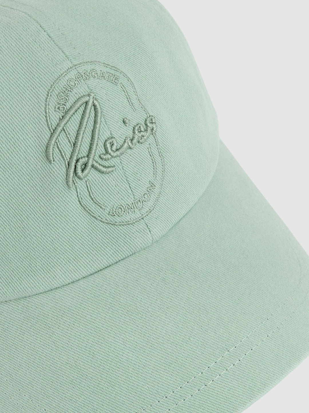 Cotton Logo-Embroidered Baseball Cap in Washed Green | Reiss Men Exclusive