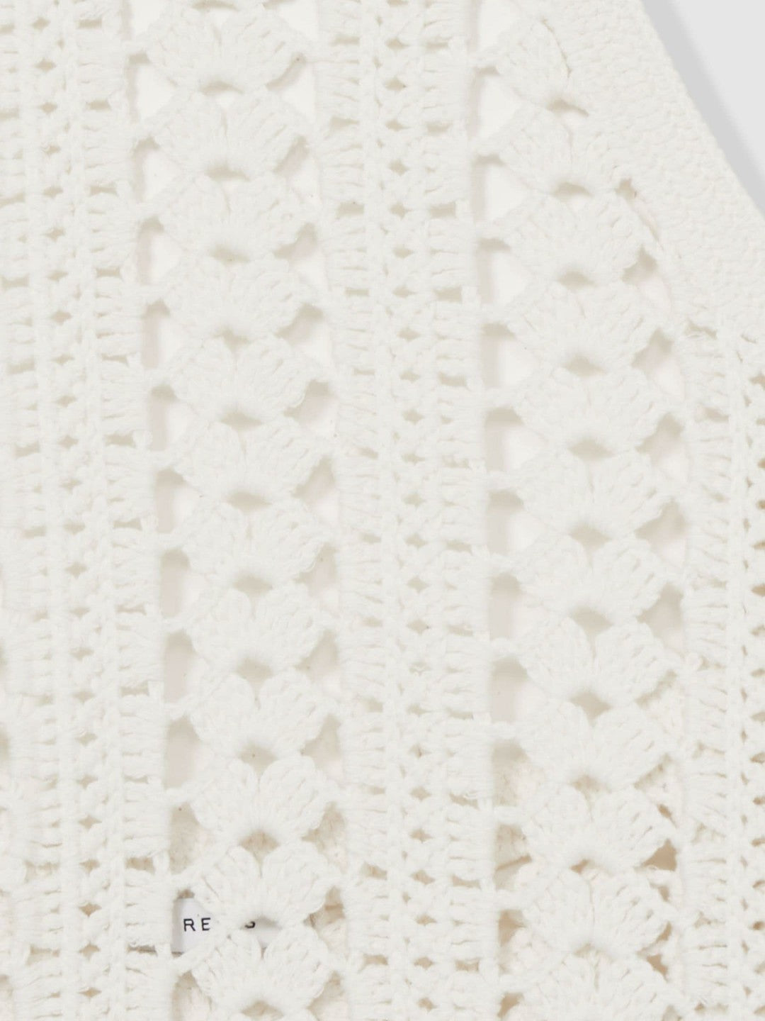 Cotton Crochet Halterneck Vest Top in White | Reiss Women Trending