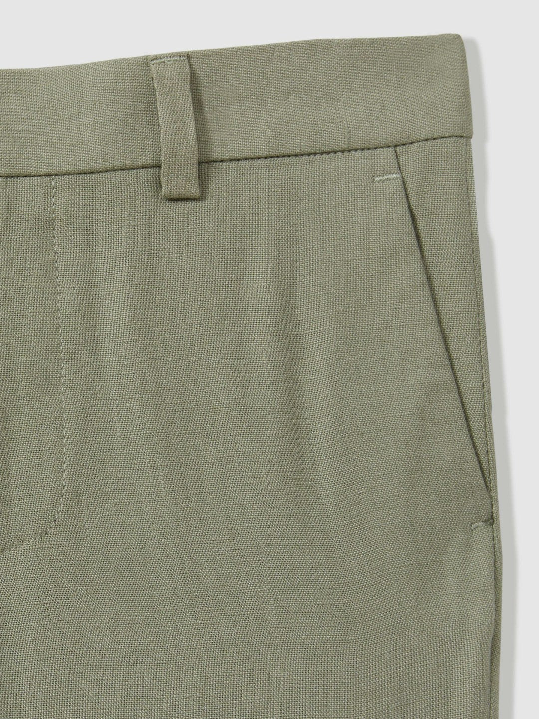 3-9 yrs Slim Fit Linen Adjustable Trousers in Apple | Reiss Children & Baby Best Seller