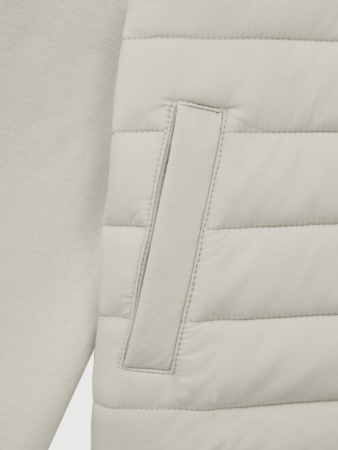 3-9 yrs Funnel Neck Quilted Hybrid Jacket in Stone | Reiss Children & Baby Exclusive