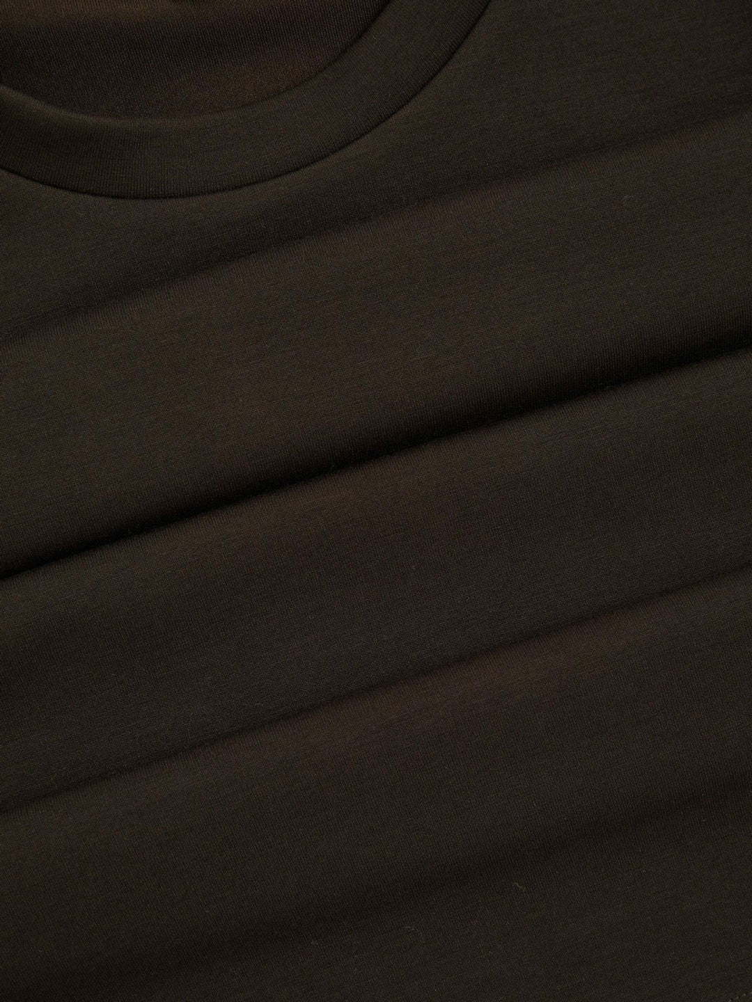 Interlock Jersey Crew Neck T-Shirt in Chocolate Brown | Reiss Men Best Seller