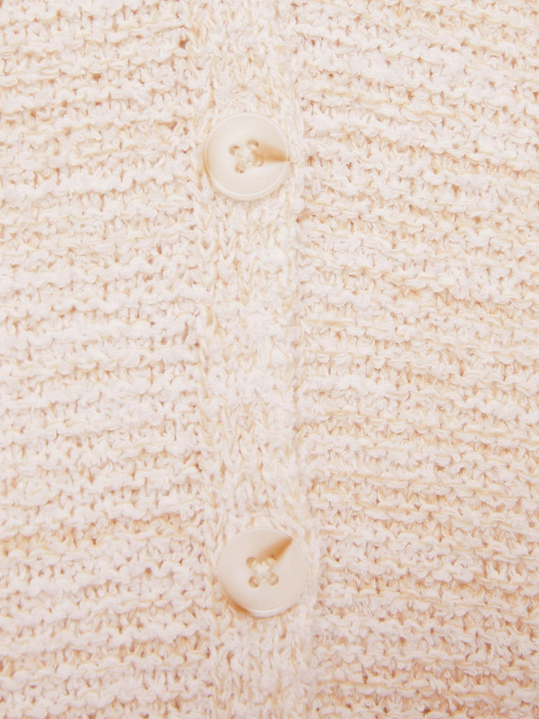 Cotton-Linen Button-Through Knit Top in Ivory | Reiss Women Premium