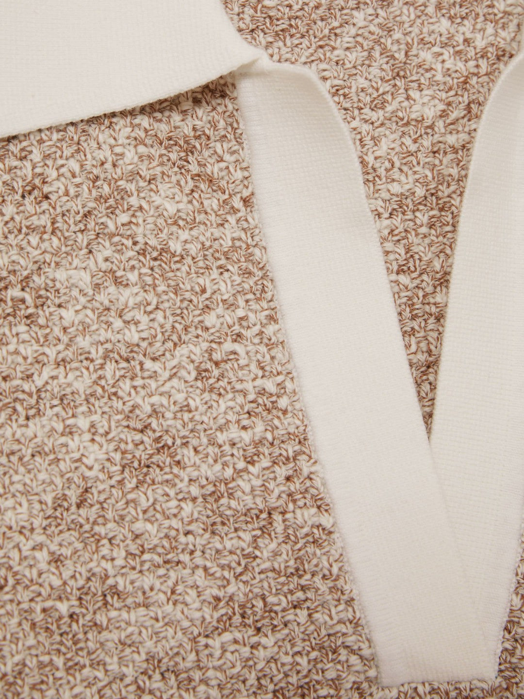 Cotton-Blend Knit Polo Shirt in Neutral | Reiss Women Premium