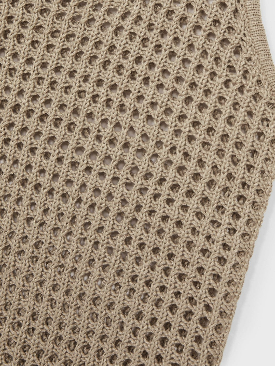 Linen Open Knit Vest in Stone | Reiss Women Popular