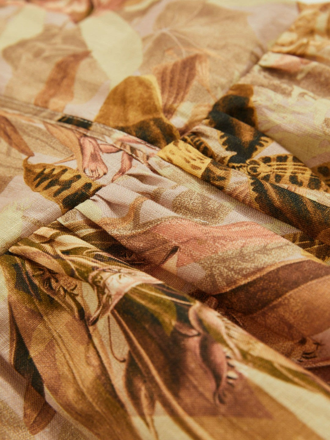 13-14 yrs | NYBG Floral-Print Midi Dress in Khaki | Reiss Children & Baby Best Seller