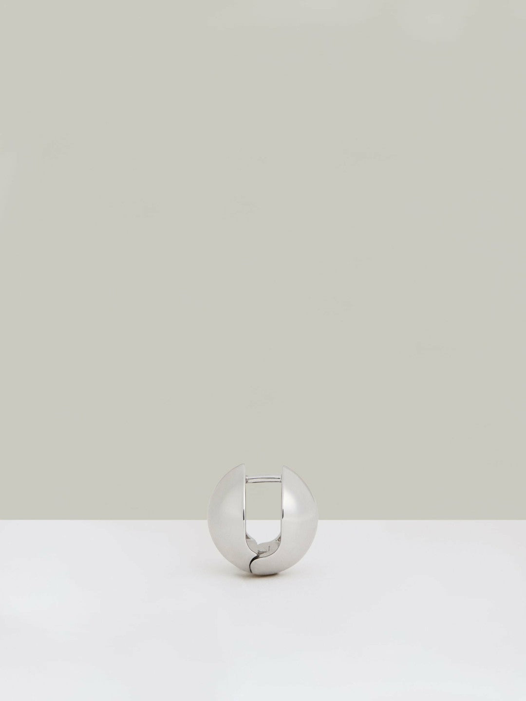 Polished Ball Huggie Earrings in Silver Tone | Reiss Women Recommended