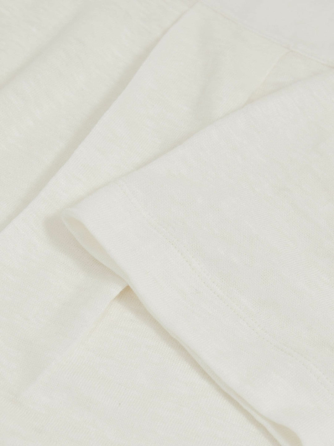 Linen V-Neck T-Shirt in White | Reiss Women Featured