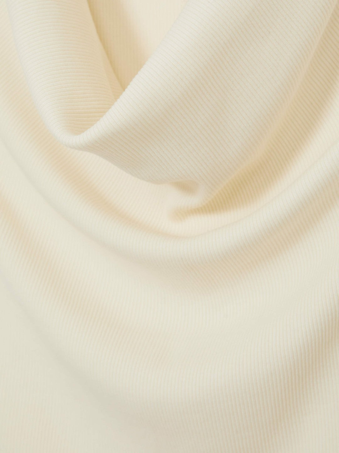Ribbed Cowl-Neck Vest in Ivory | Reiss Women Premium