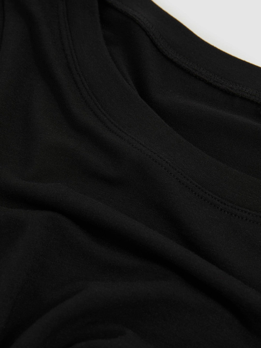 Short Sleeve T-Shirt in Black | Reiss Women Exclusive