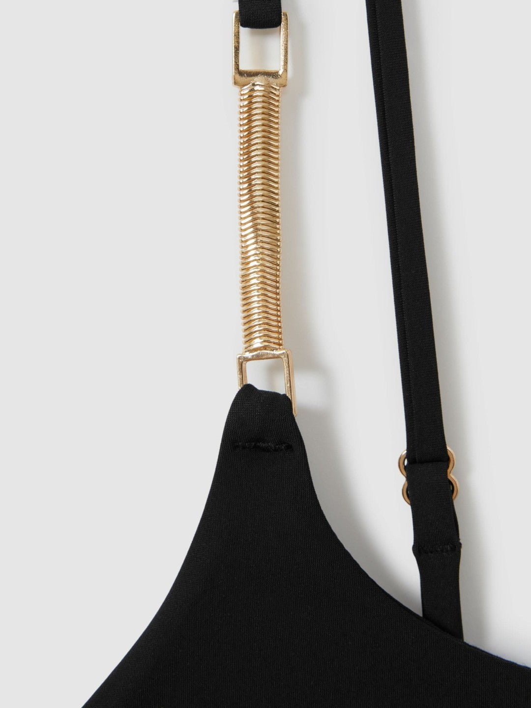 Hardware-Strap Cut-Out Swimsuit in Black | Reiss Women Signature