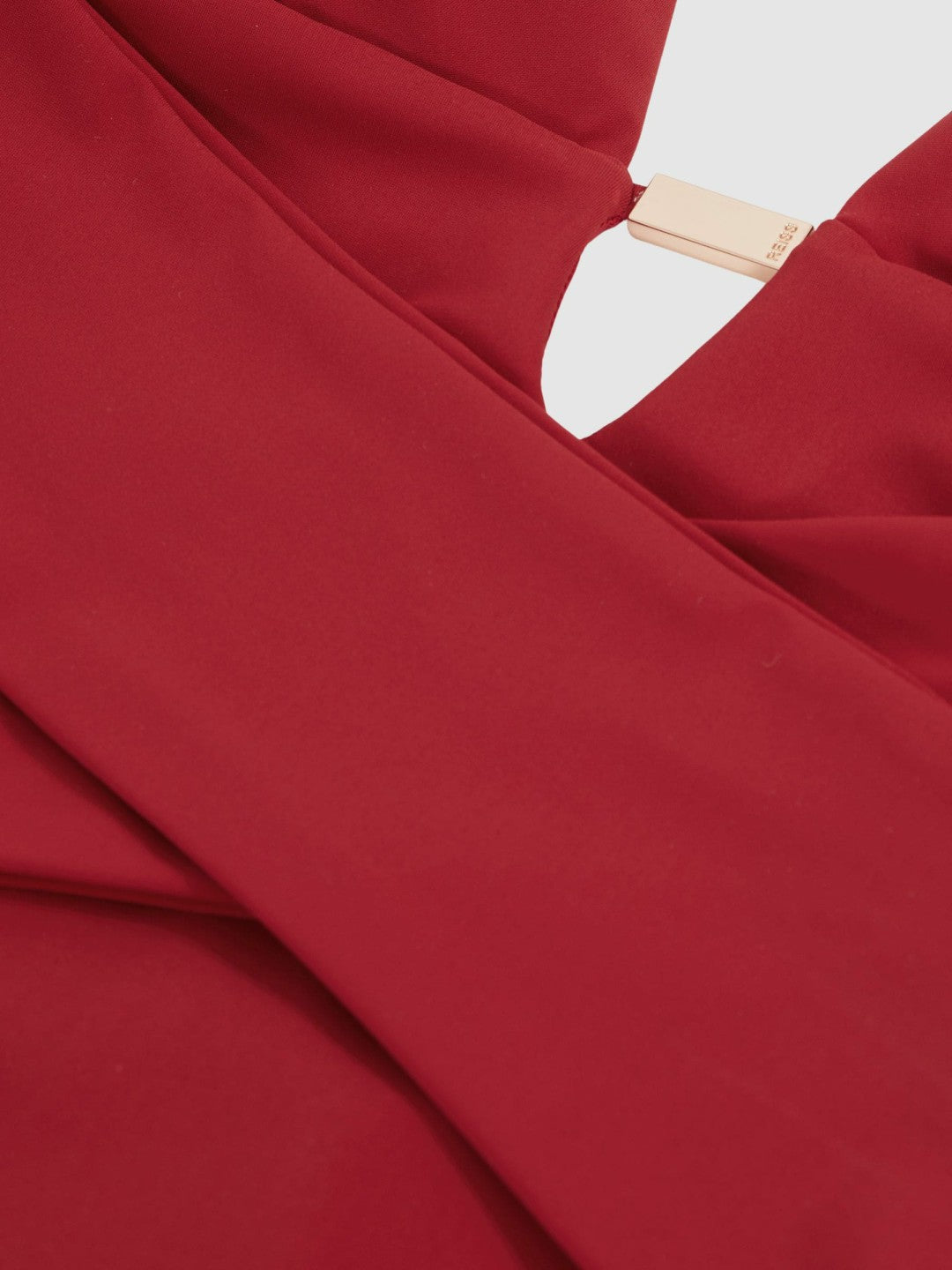 Plunge Halterneck Swimsuit in Dark Red | Reiss Women Featured