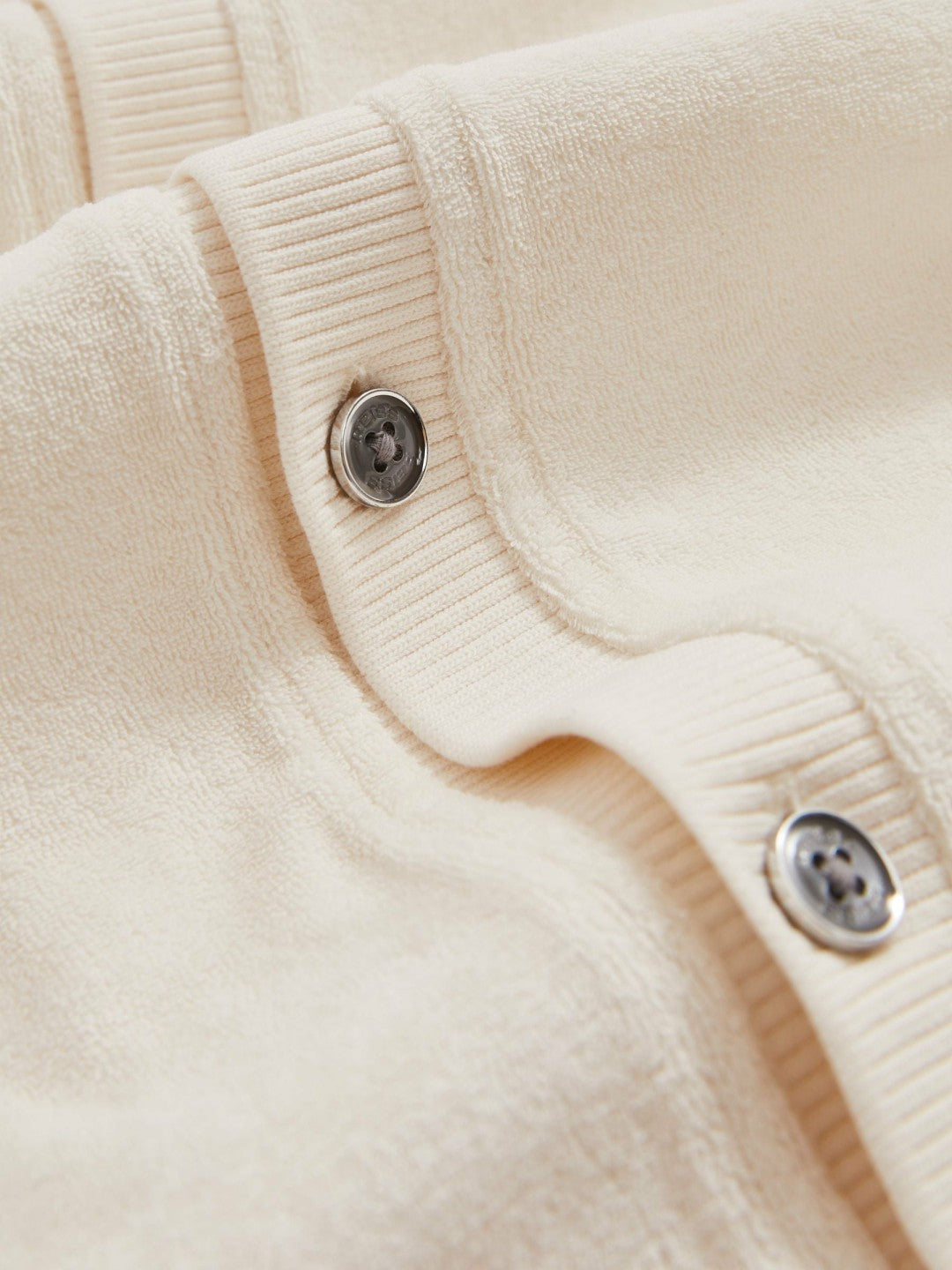 Cotton Blend Towelling Shirt in White | Reiss Men Exclusive