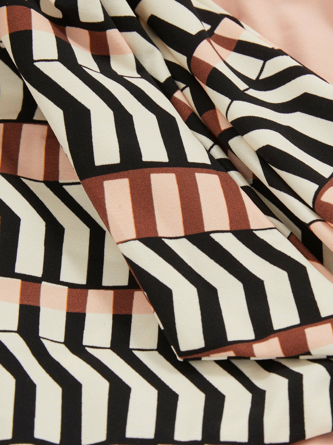 Chevron-Stripe Bikini Bottoms in Black/Brown | Reiss Women Exclusive
