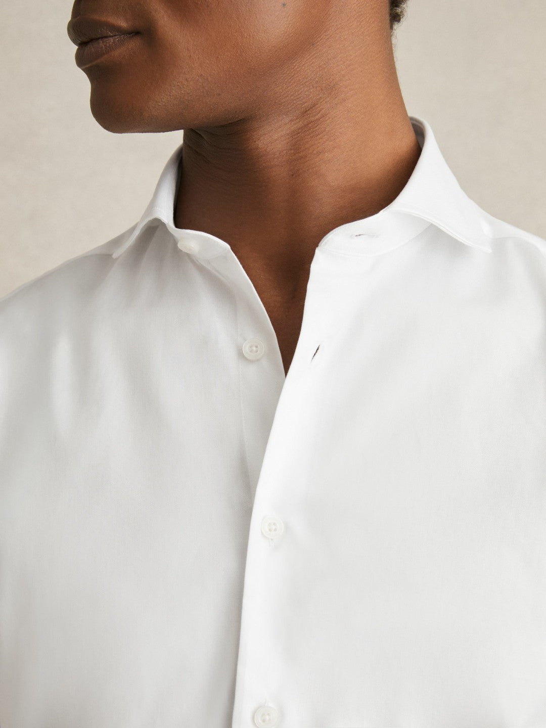 Double-Cuff Two-Fold Cotton Shirt in White | Reiss Men Signature