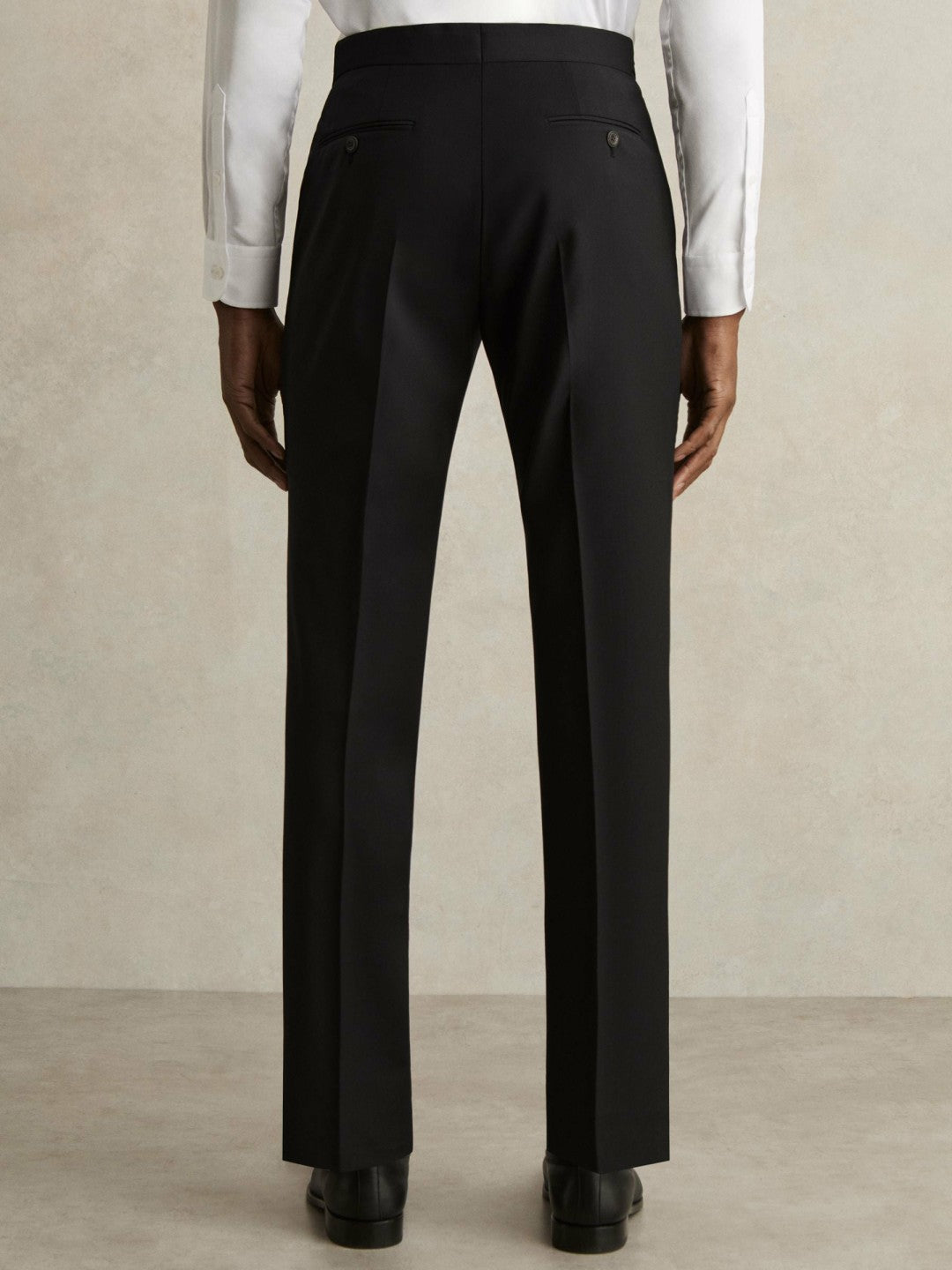 Slim-Fit Wool-Blend Suit Trousers in Black | Reiss Men Trending