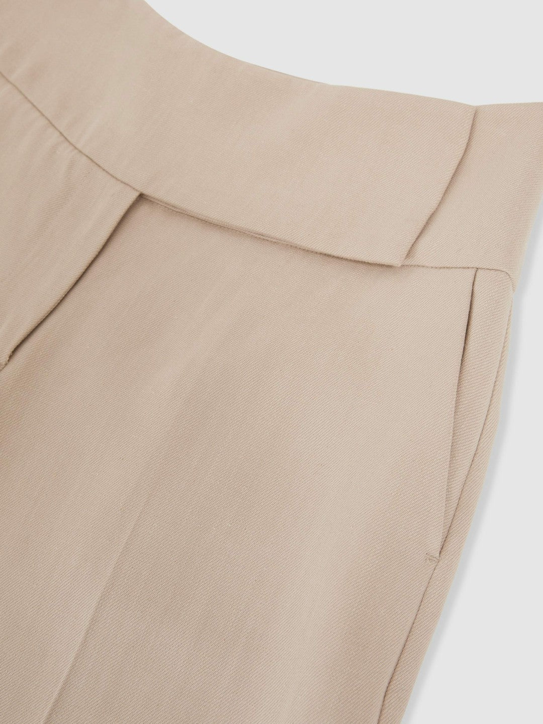 Lyocell-Linen Wide-Leg Trousers in Neutral | Reiss Women New