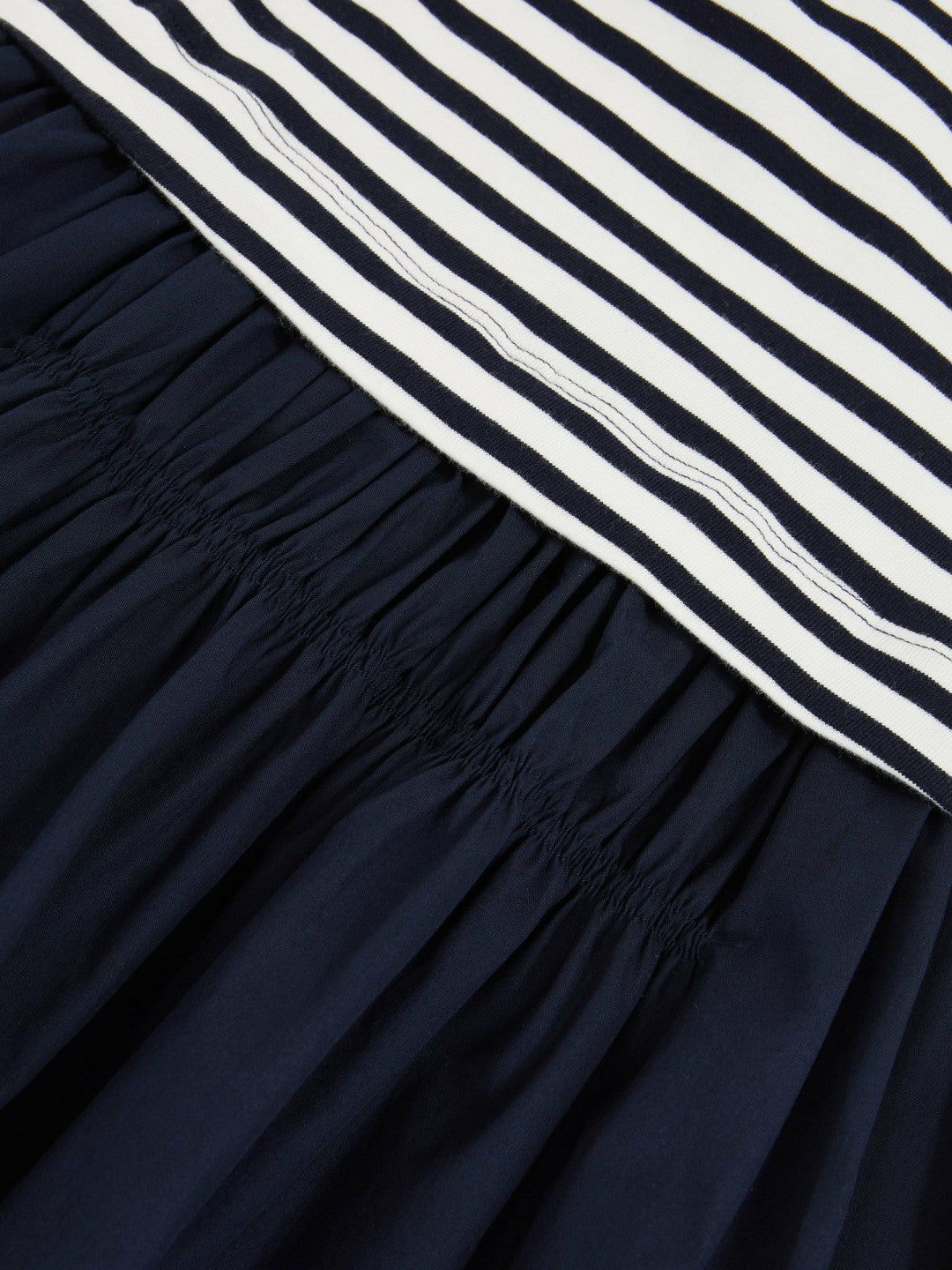9-13 yrs Cotton Layered Sleeveless Midi Dress in Navy | Reiss Children & Baby Premium
