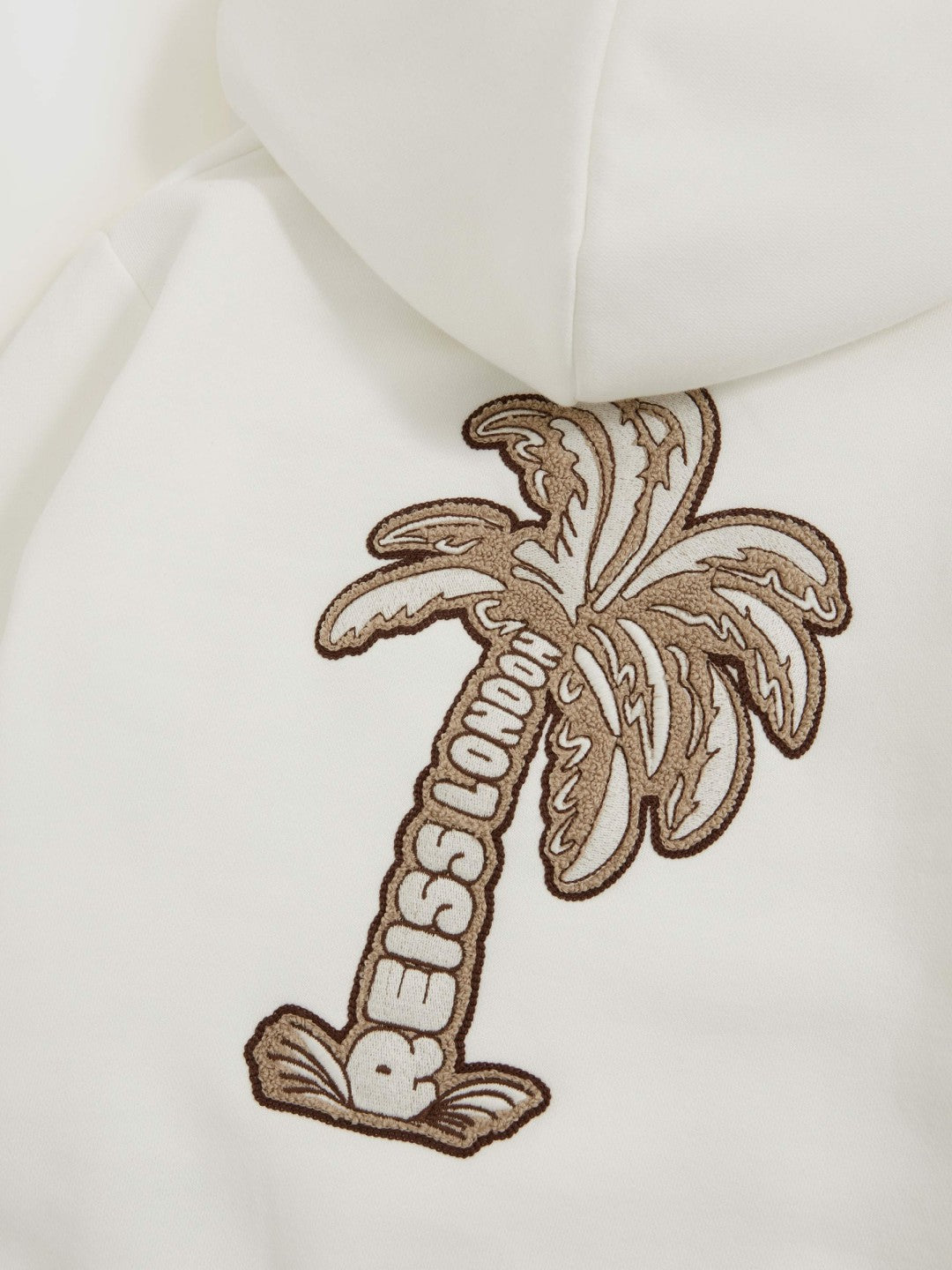 3-9 yrs Cotton-Blend Palm-Embroidered Hoodie in Off White | Reiss Children & Baby New