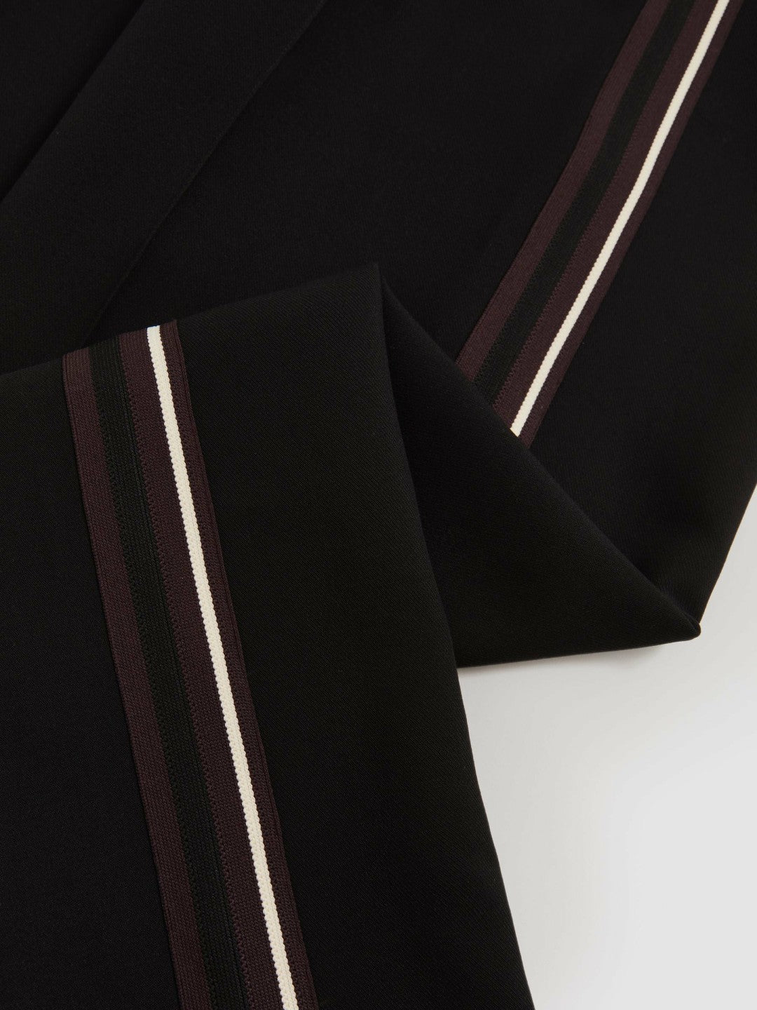 Side-Stripe Wide-Leg Trousers in Black | Reiss Women Premium