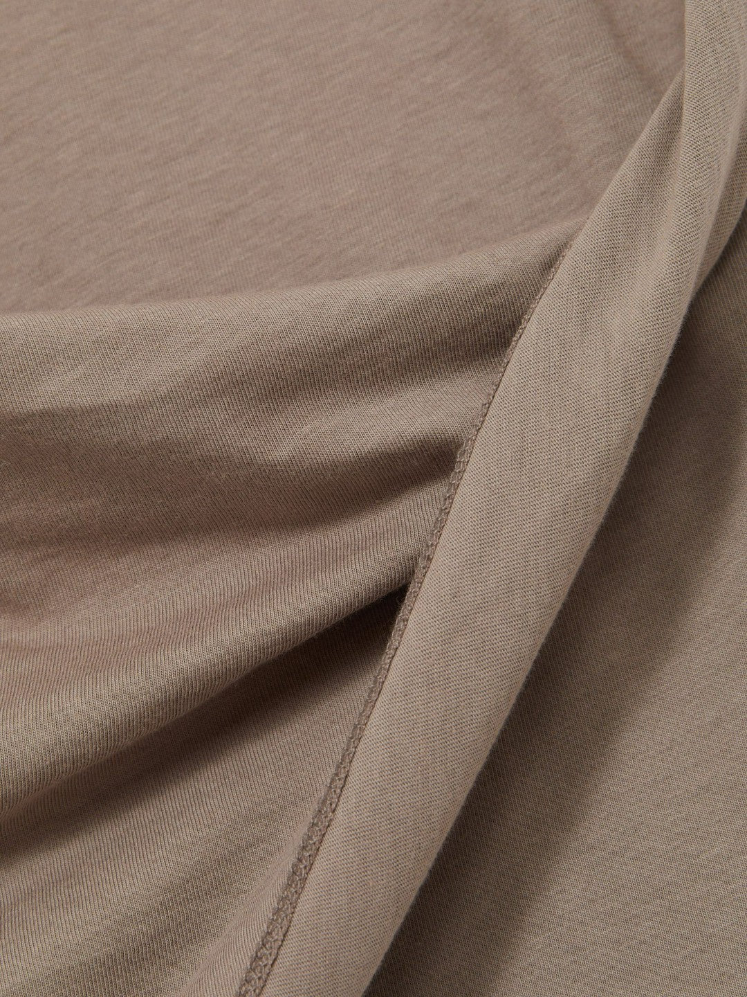 Cotton Drape T-Shirt in Taupe Neutral | Reiss Women Featured