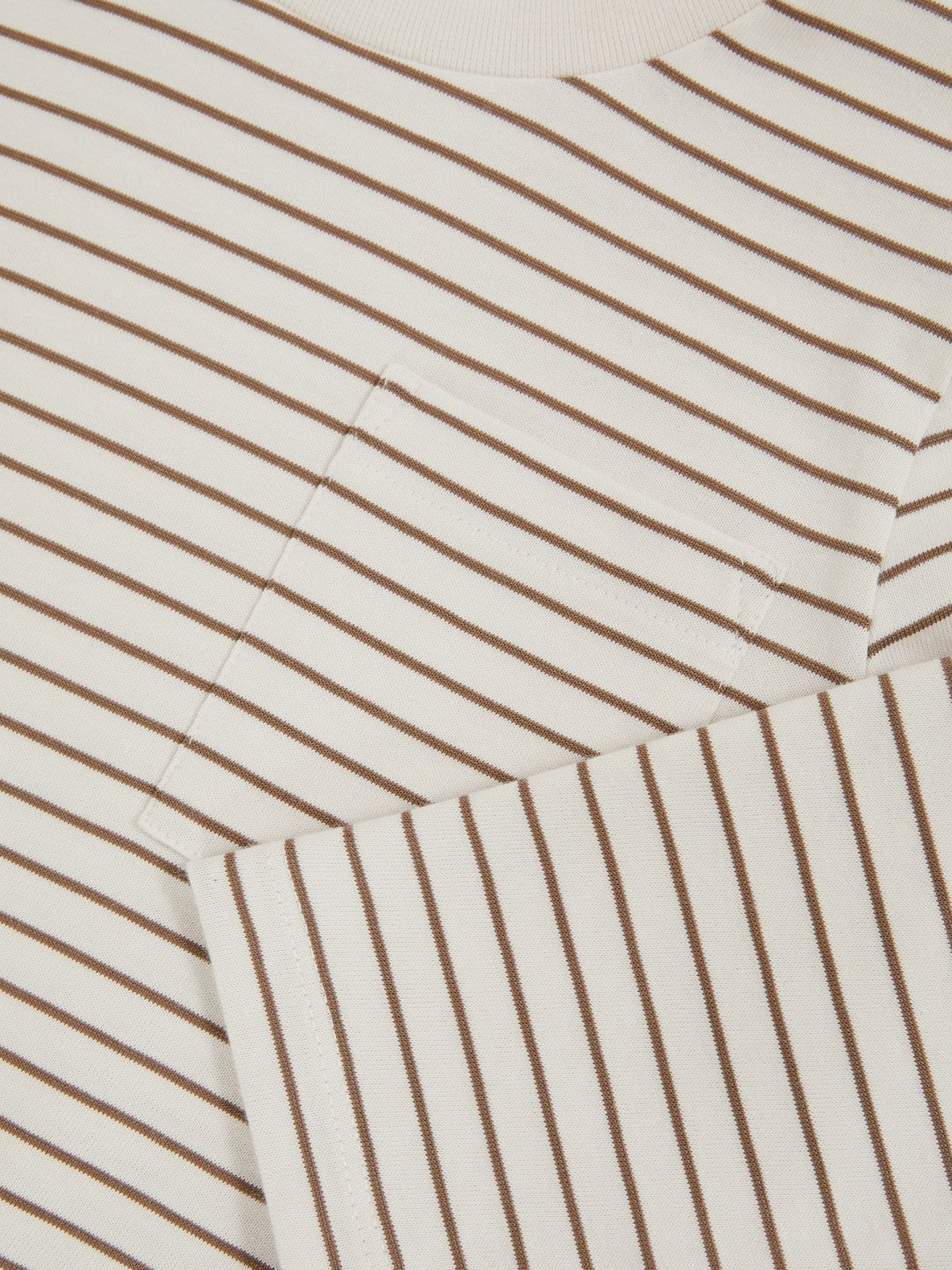 4-9 yrs Stretch-Cotton Stripe T-Shirt in Off White/Camel | Reiss Children & Baby Premium