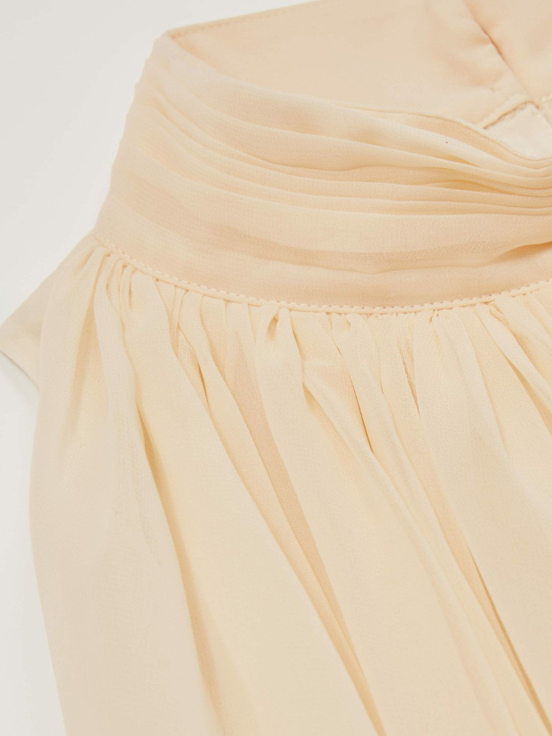 Draped Chiffon Sleeveless Top in Ivory | Reiss Women Featured