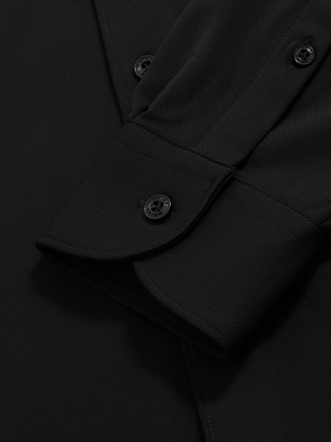 Stretch Jersey Cutaway-Collar Shirt in Black | Reiss Men Premium