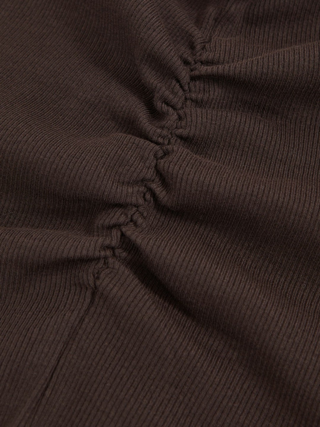 13-14 yrs Cotton Ruched Long-Sleeve T-Shirt with Stretch in Chocolate | Reiss Children & Baby Premium