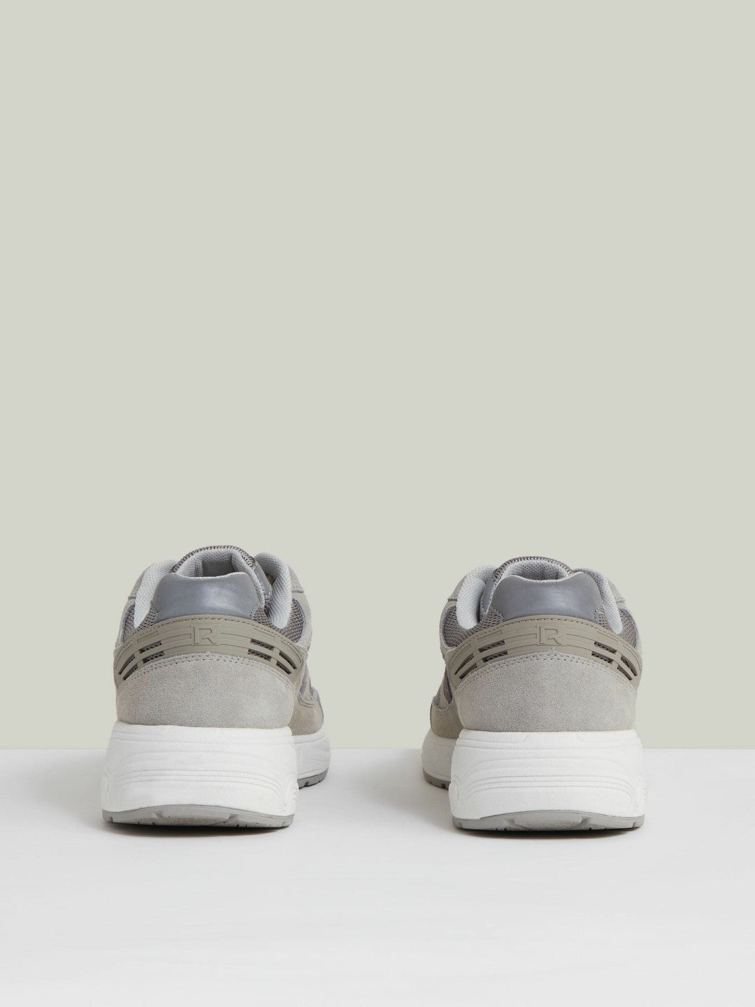 Panelled Running Trainers in Grey | Reiss Men Featured