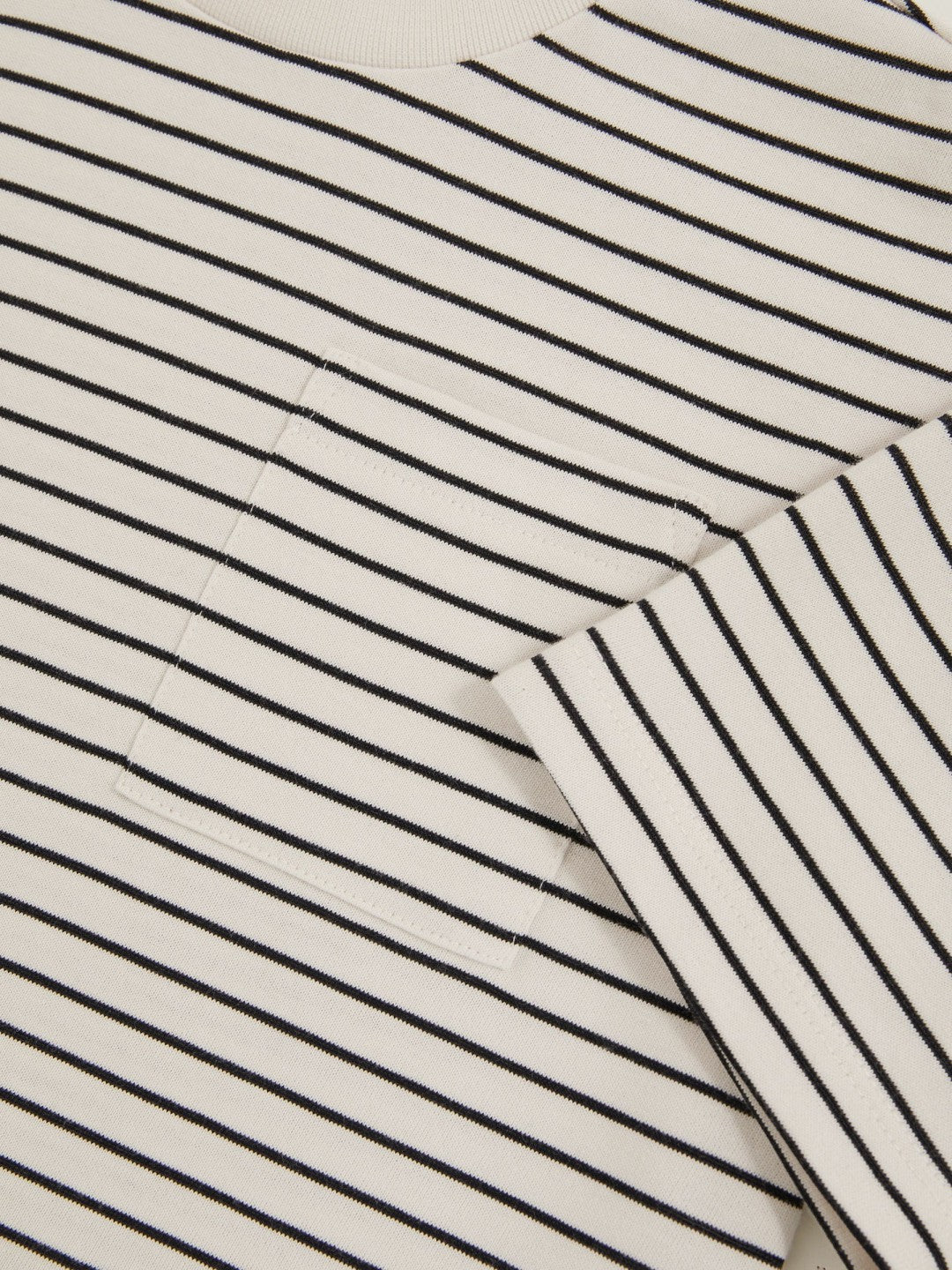13-14 yrs Cotton-Blend Stripe T-Shirt in White/Navy | Reiss Children & Baby Signature