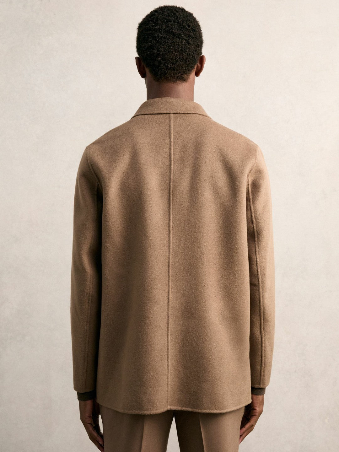 Wool Blend Double Face Button Jacket in Brown | Reiss Men Best Seller