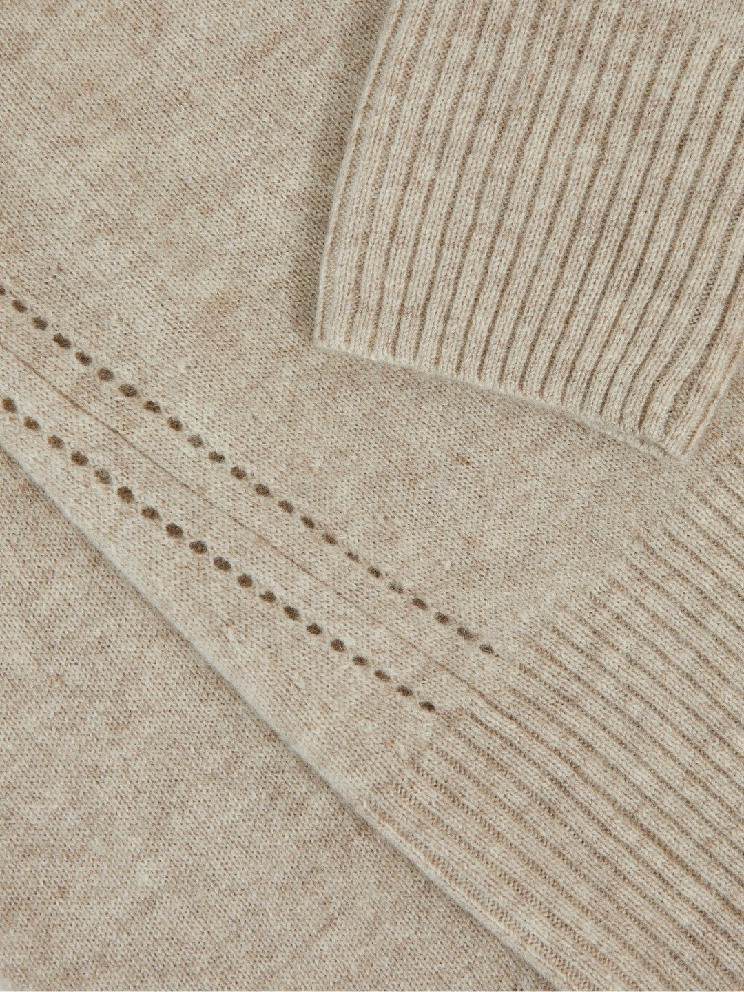 13-14 yrs Wool-Blend Open-Stitch Jumper with Cashmere in Oatmeal | Reiss Children & Baby New