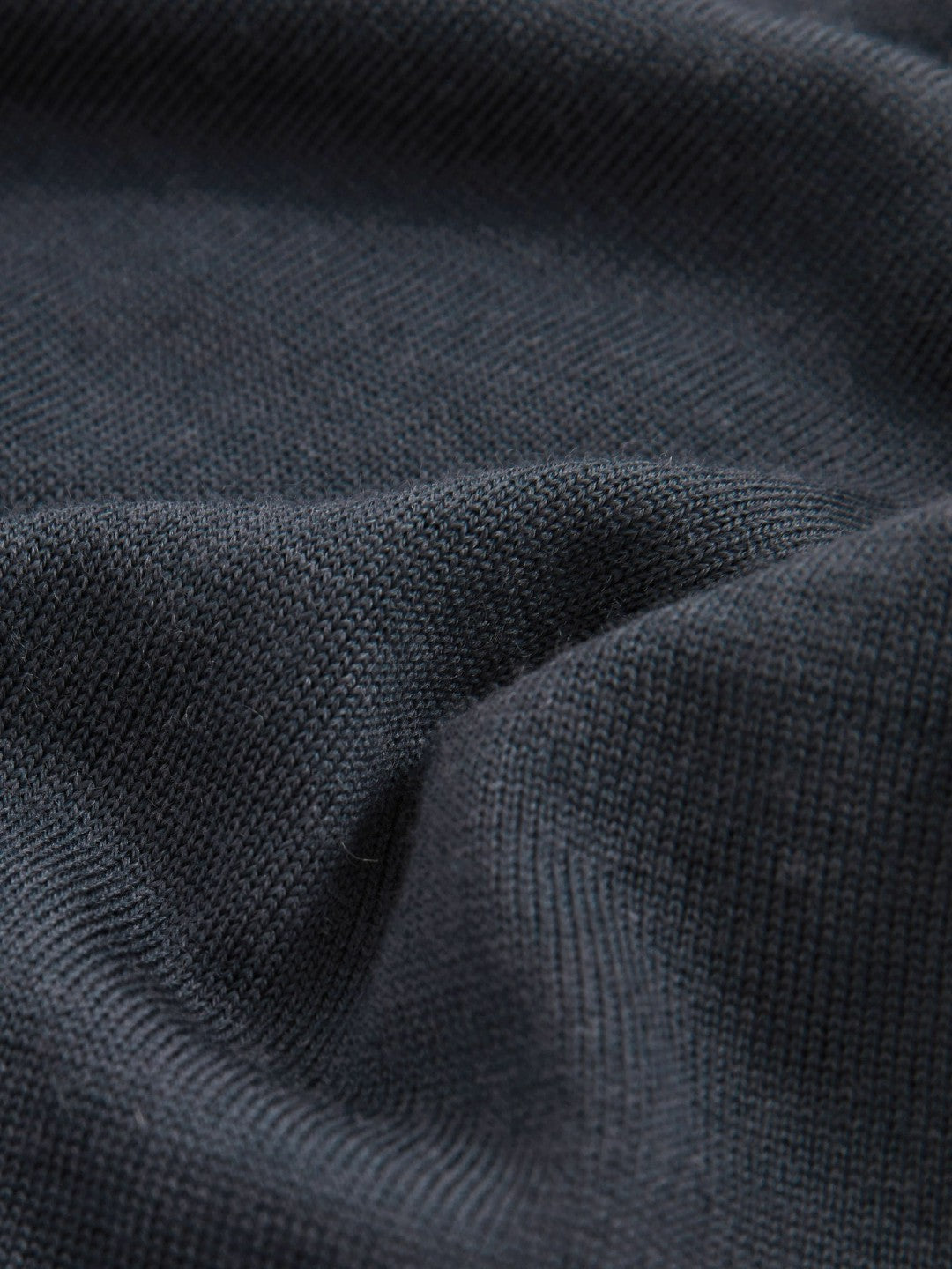 Merino Wool Open-Collar Polo Shirt in Midnight Navy | Reiss Men New