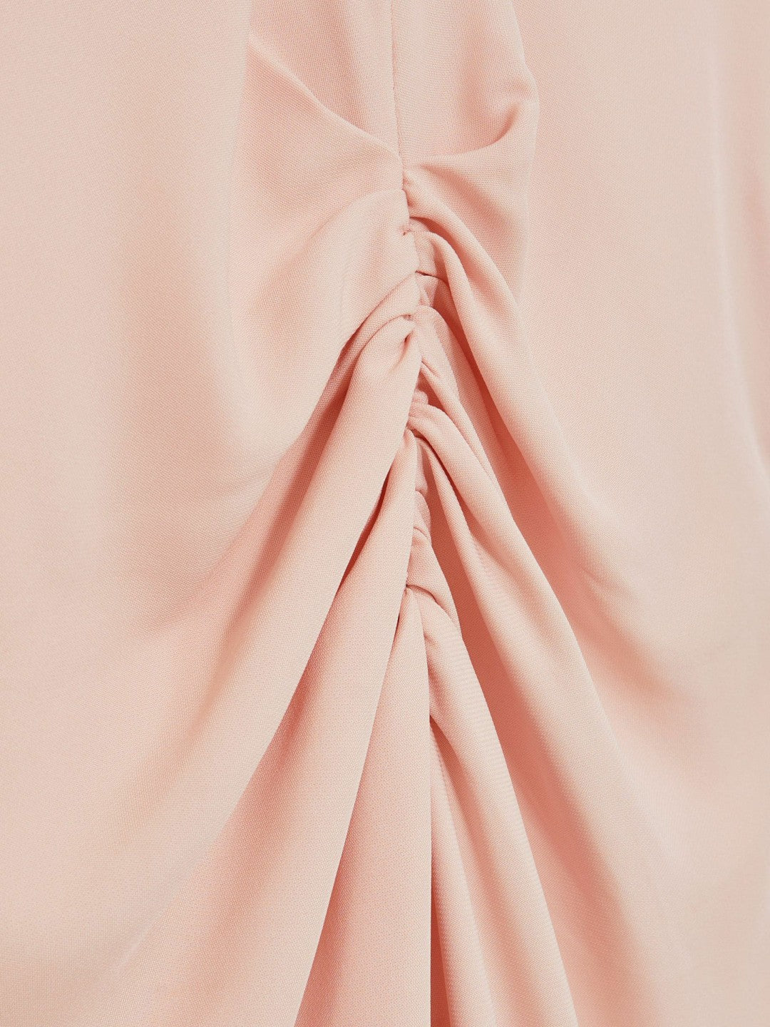 Ruched-Front Midi Dress in Pale Pink | Reiss Women Recommended