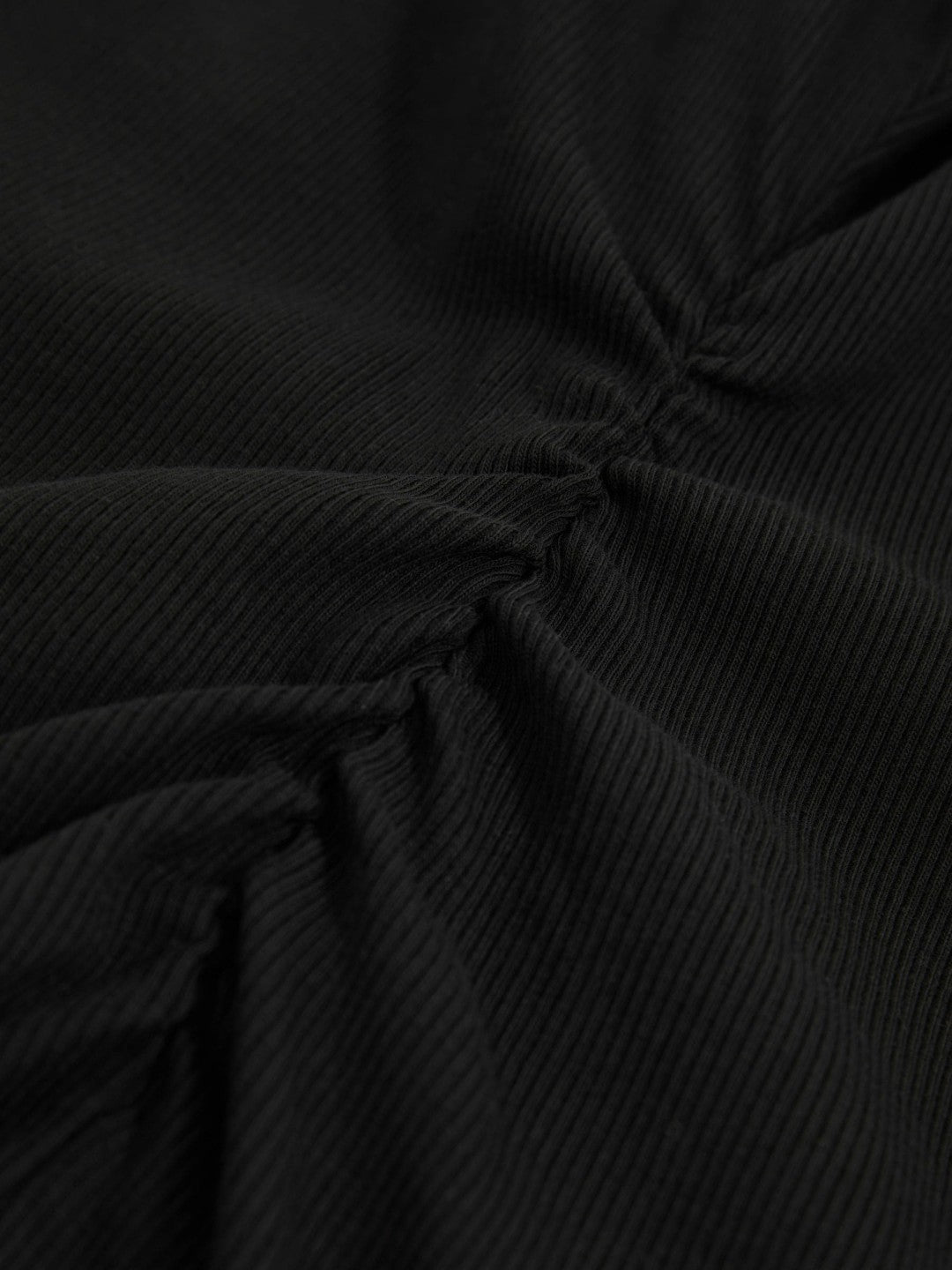 Stretch-Cotton Ribbed Asymmetric Vest in Black | Reiss Women Featured