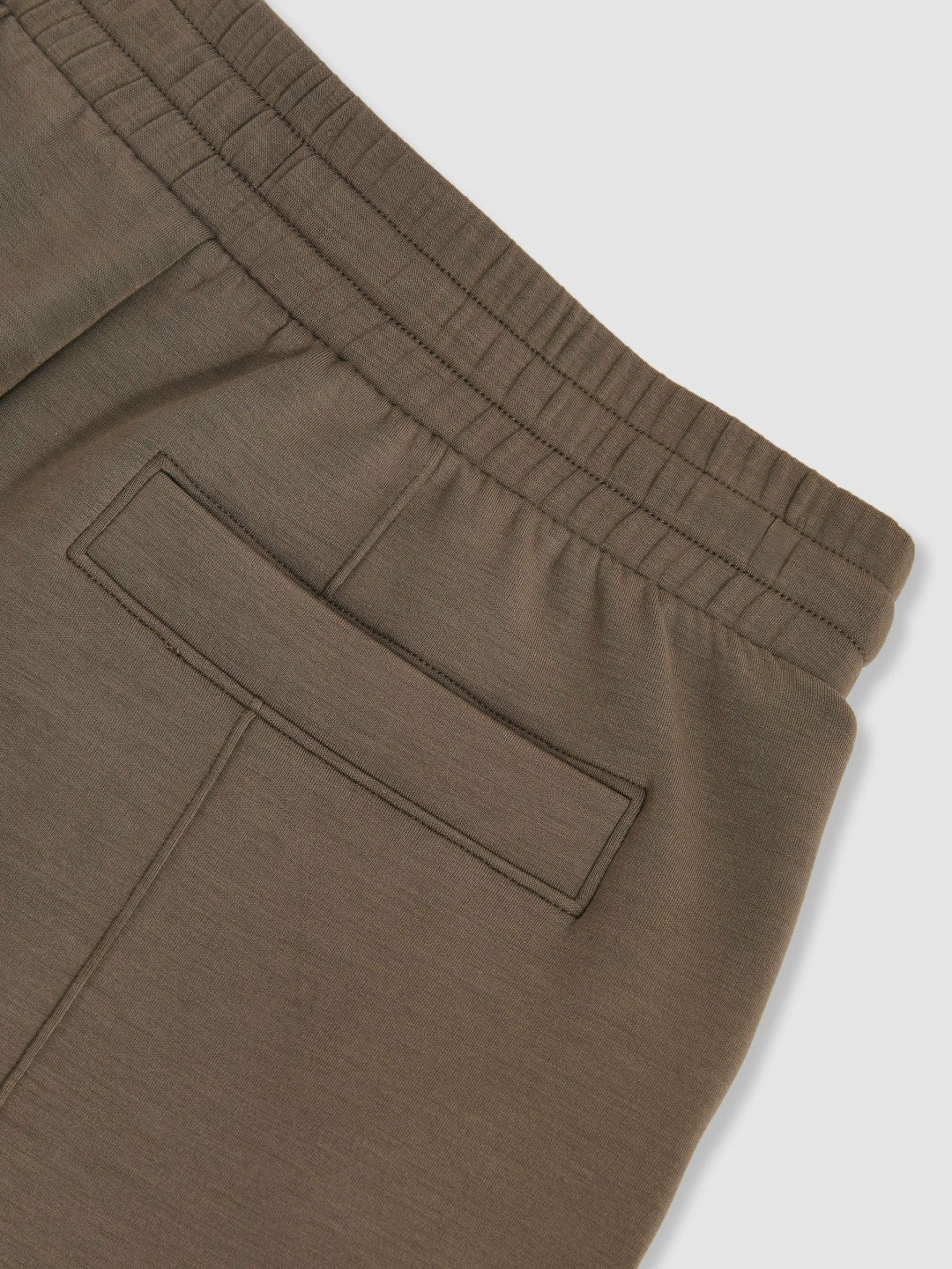 Modal-Blend Interlock Wide-Leg Joggers in Khaki Green | Reiss Women Recommended