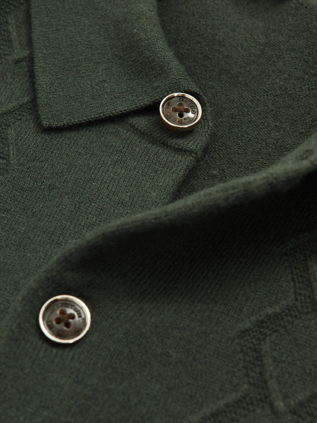 Wool V-Stitch Button-Through Cardigan in Forest Green | Reiss Men Recommended
