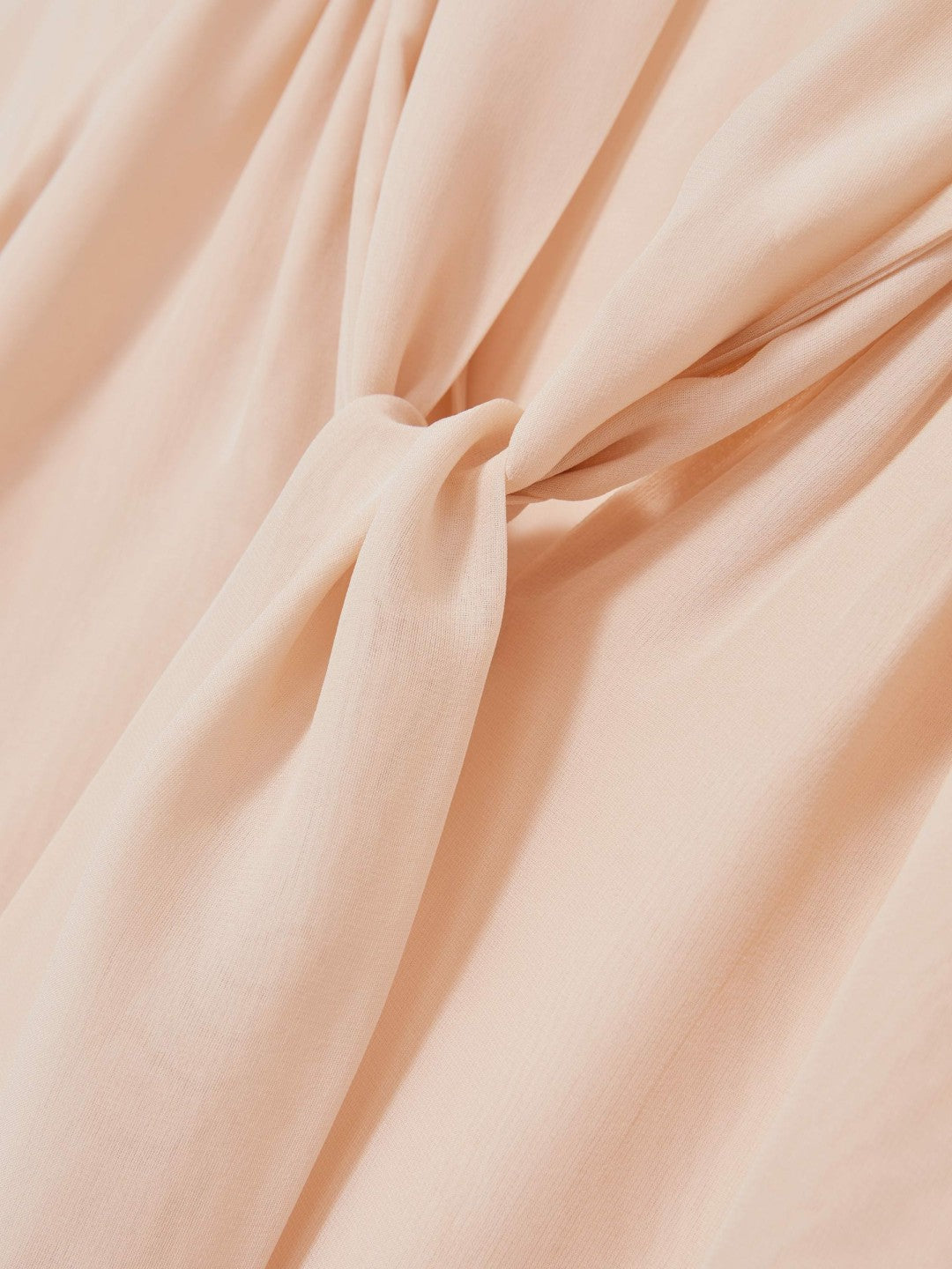 Silk Blend Chiffon Tie-Neck Blouse in Pale Pink | Reiss Women New